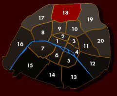 Plan de Paris 18 ème
