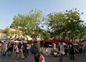La célèbre Place du Tertre à Montmartre