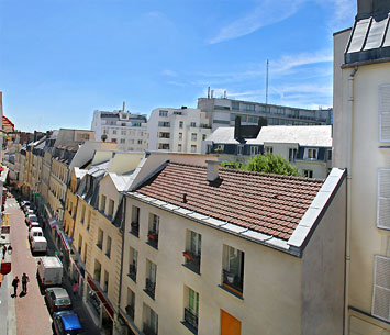Vue sur les toits et la rue Mouffetard