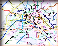 Plan de métro et RER Paris